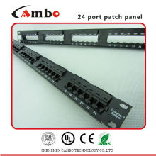 China Lieferant 1U Patch Panels 24 Ports Anwenden Cat5e / 6 / 6A Typ Meet T568A / B Standards.